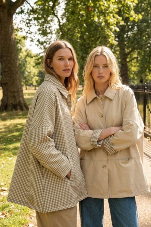 TRENCH CORTA REVERSIBLE