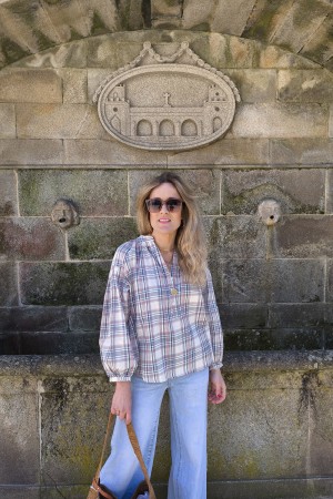 BLUSA CUADROS OVERSIZE