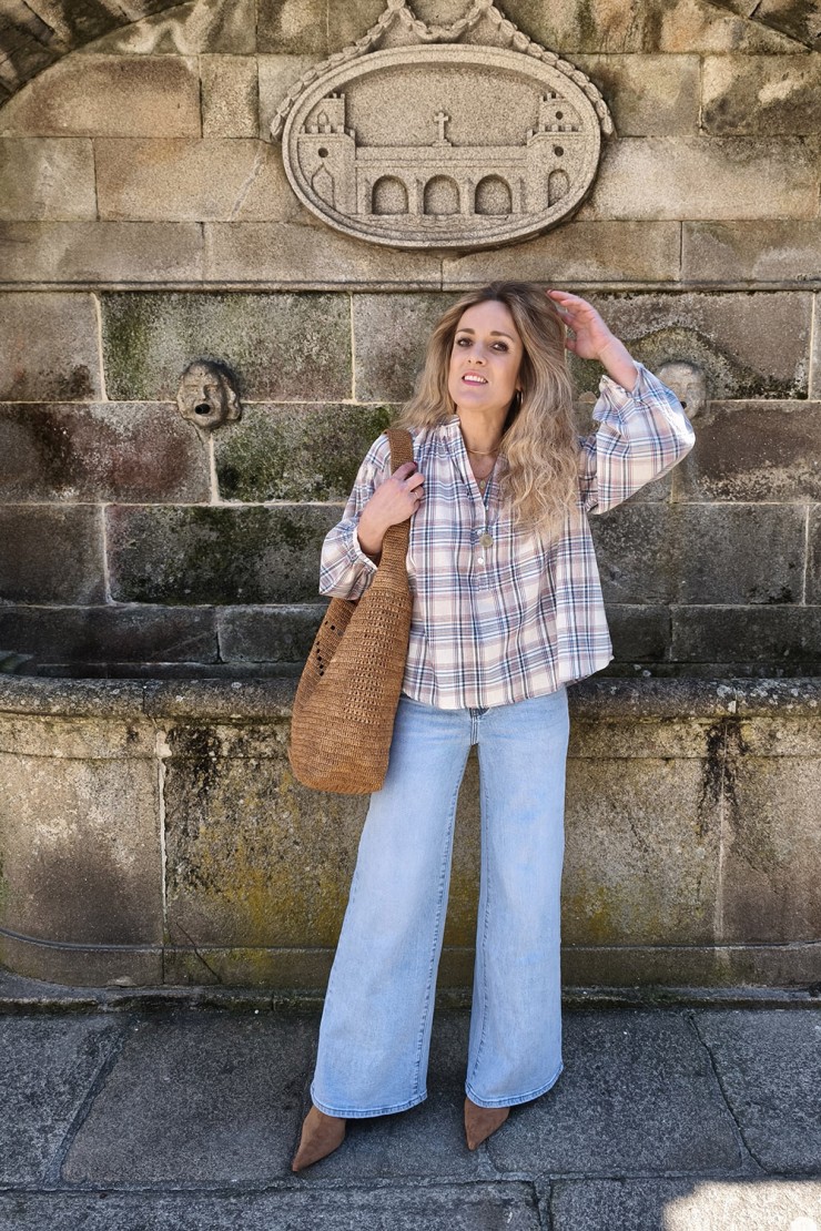 BLUSA CUADROS OVERSIZE